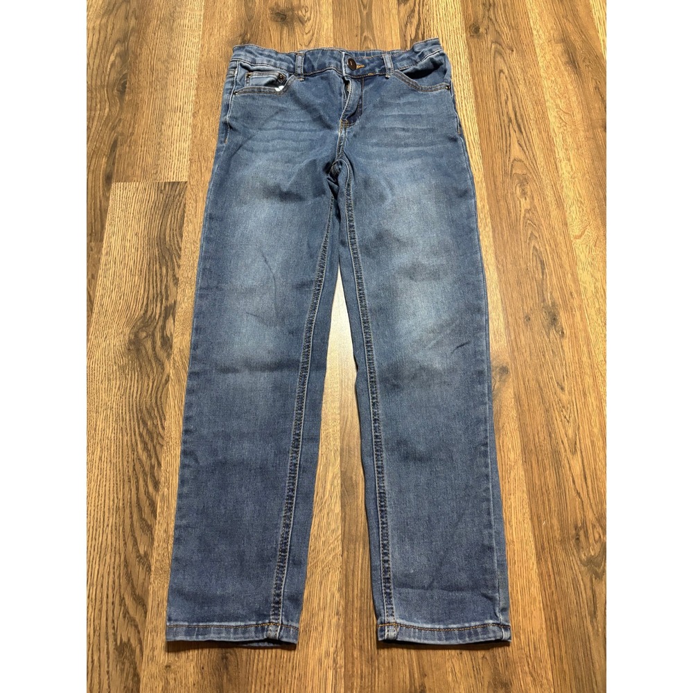 Kidpik Jeans Unisex 8 Blue Kids Adjustable Waist Stretch Denim Excellent